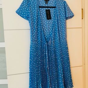 New Look Mini Polka dot pleated dress